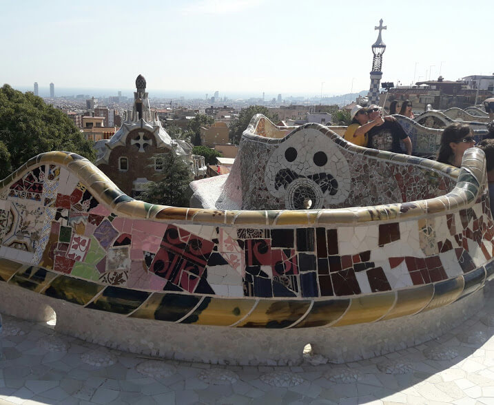 park Guell, ławka